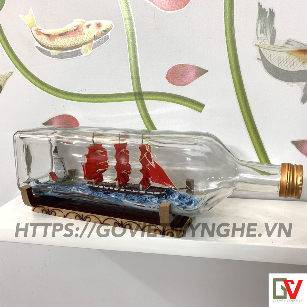 MÔ HÌNH THUYỀN TRONG CHAI THỦY TINH 5giay #25 MÔ HÌNH THUYỀN TRONG CHAI THỦY TINH 5giay